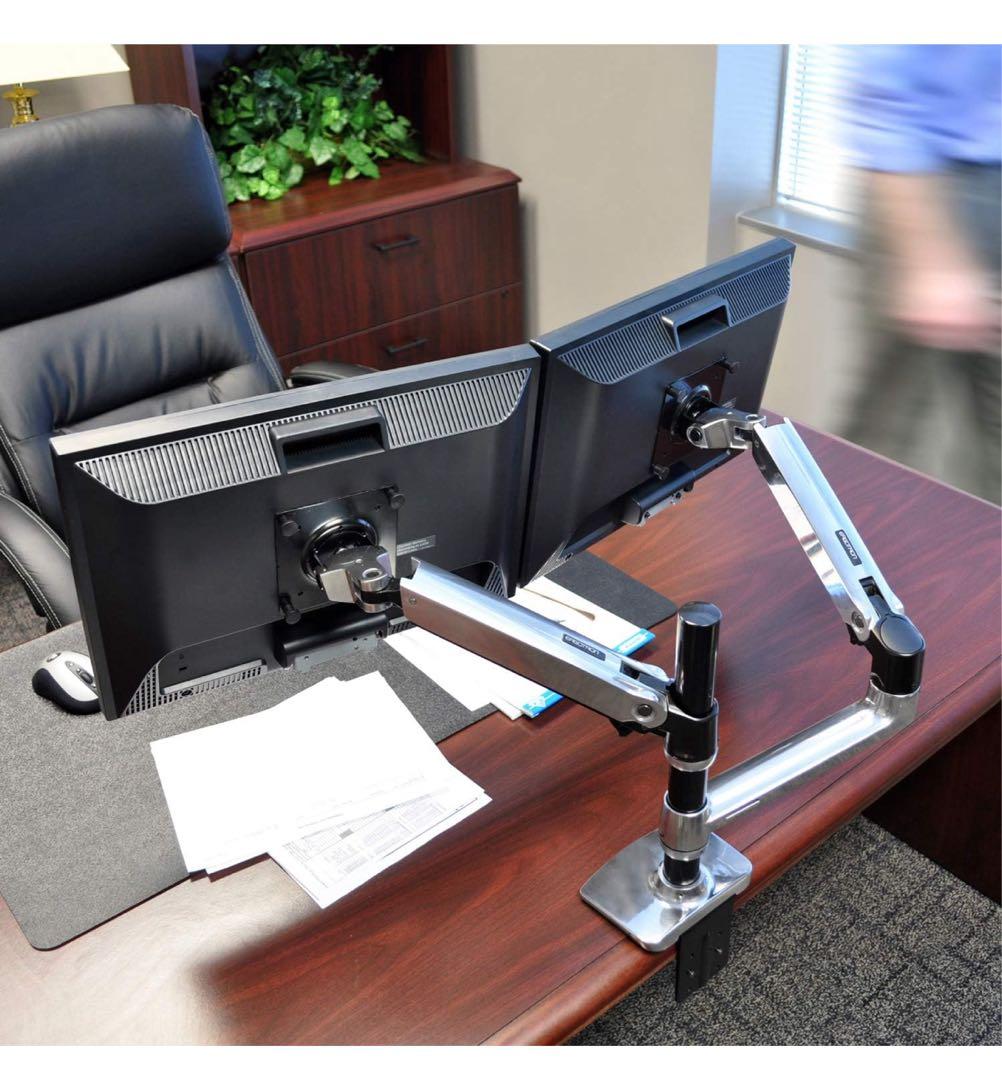 ERGOTRON エルゴトロン LX モニターアーム2画面 シルバー 24インチ