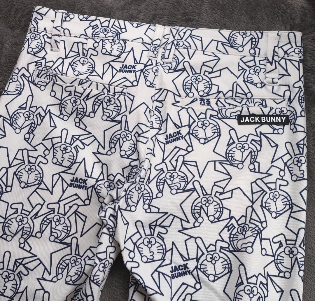 C新品 4/M 秋冬 ジャックバニー × ドラえもん 総柄 裏起毛 ゴルフパンツ