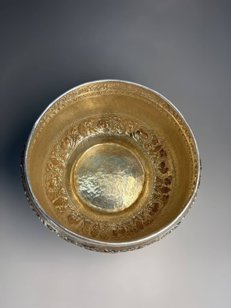 【中古品】銀　建水（合わせ箱）