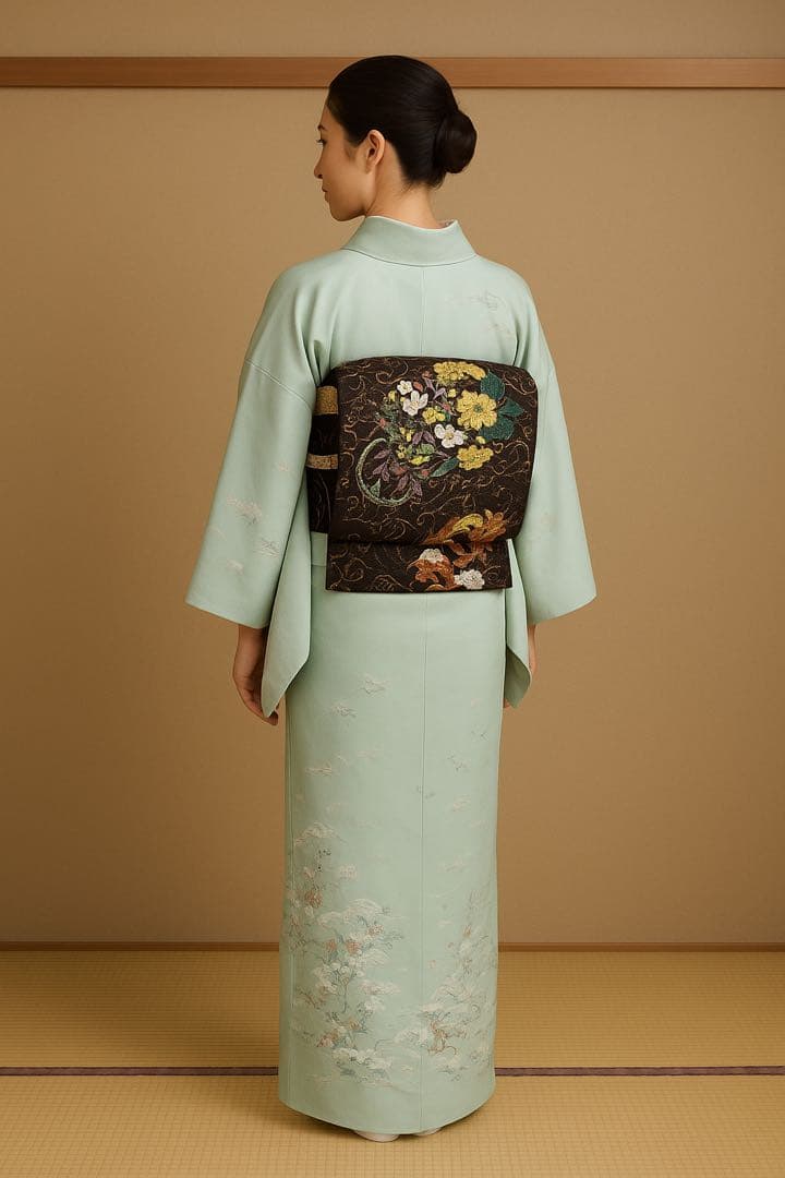 お値下げ致しました。 手 機 袋 帯　　　花　の　丸　紋