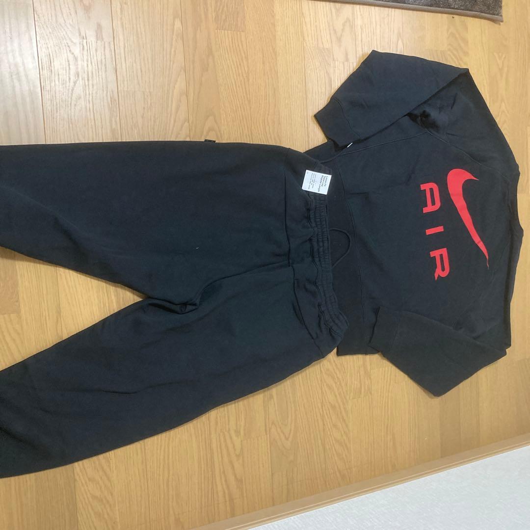 ナイキ起毛フリーススエットセットアップメンズXL黒ジョガーパンツ上下セット