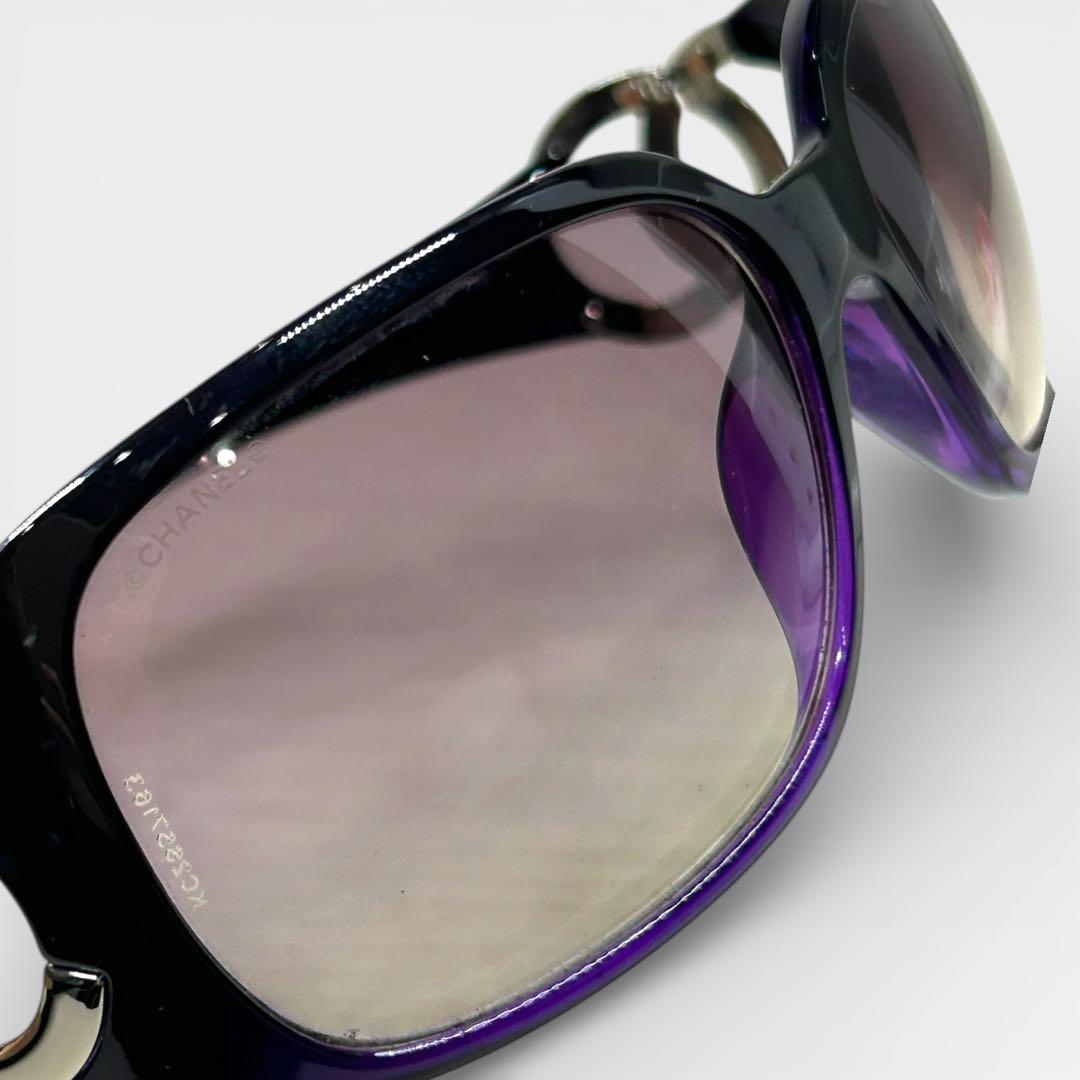 HANEL シャネル 大きめレンズ 小顔効果 サングラス パープル