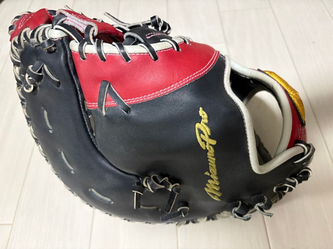 MIZUNO Pro 軟式オーダーファーストミット 黒/赤