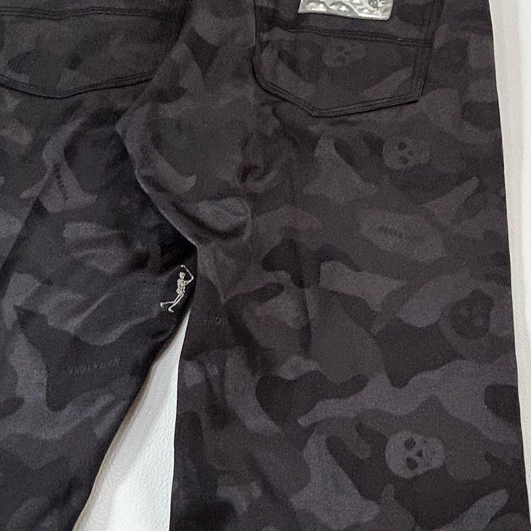 極美品＊マークアンドロナ カモフラ スカル ゴルフウェア ロングパンツ 総柄