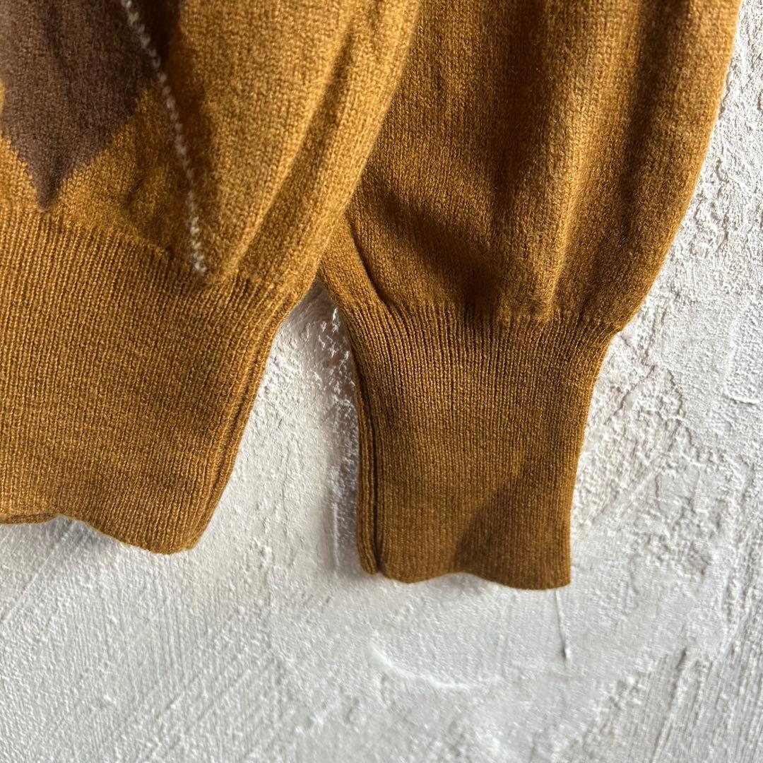 80S イタリア製 malo アーガイル ニットポロ マーロ