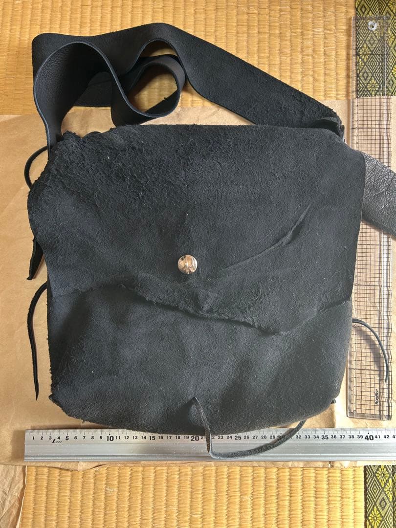 ムムム様 ディアスキンバッグ　黒スエード