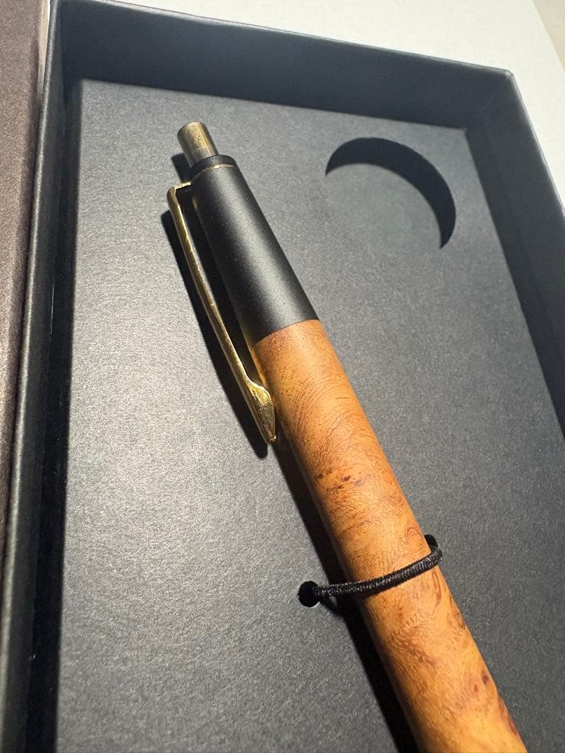 野原工芸似シャーペン　0.5m MIKU屋　花梨瘤杢　　工房楔　こぶた工房　木軸