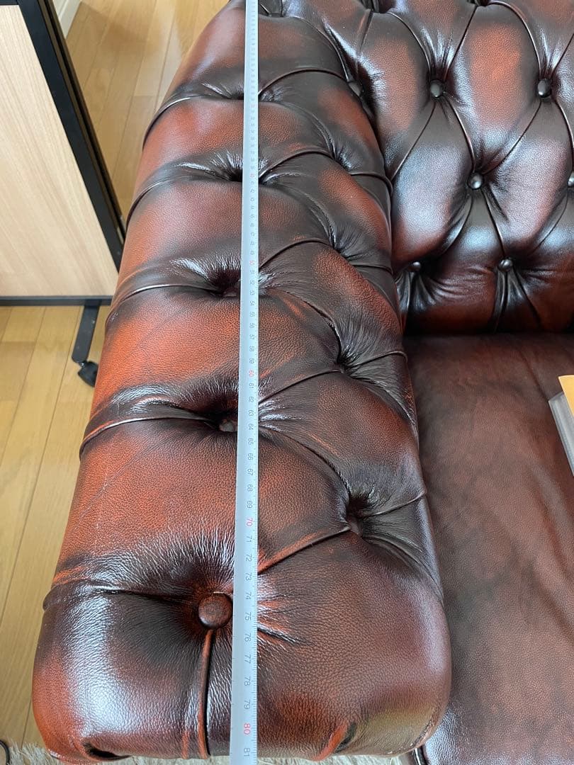 【専用】チェスターフィールド 総革 革張り ソファー　1人掛け