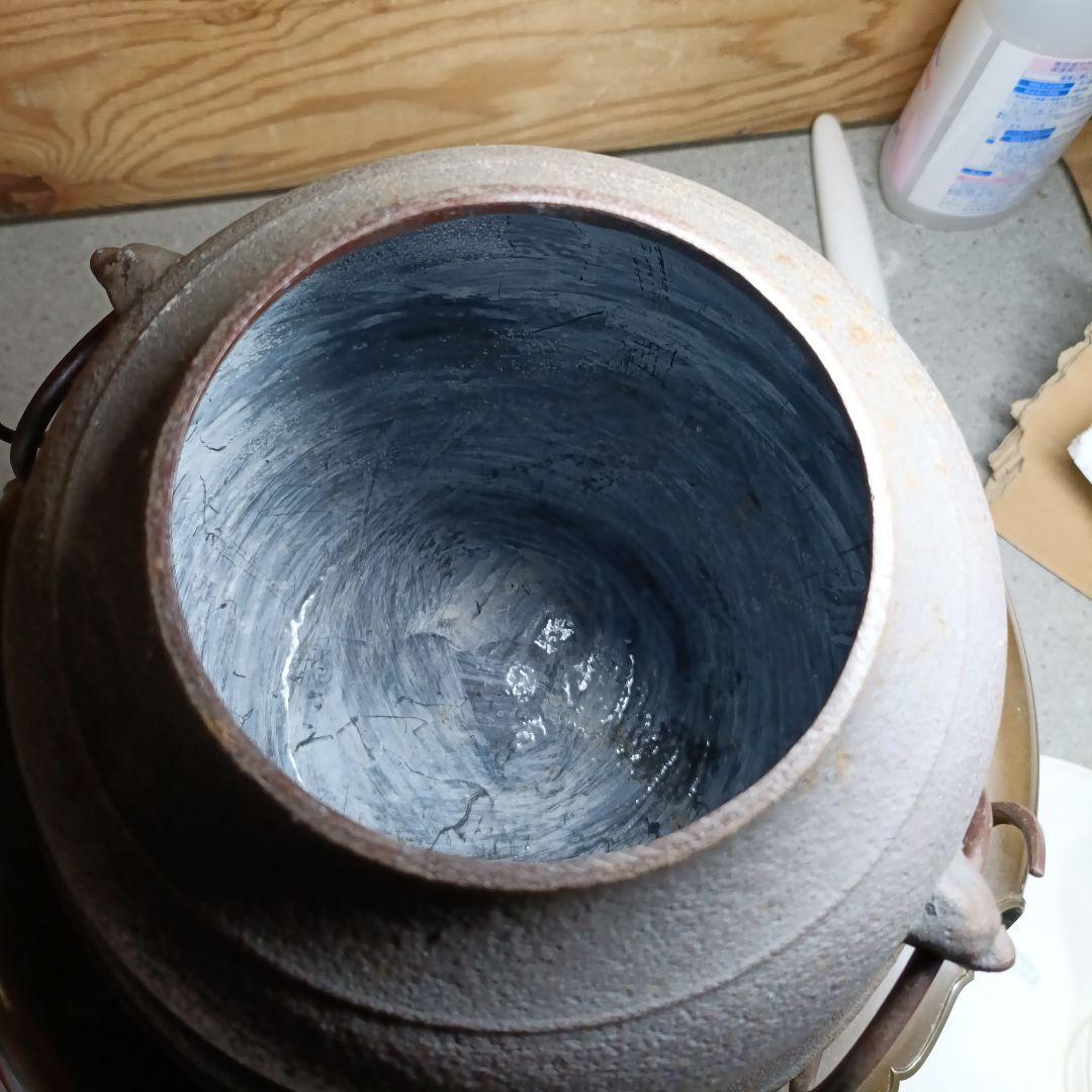 佐藤清光 般若宗勘 朝鮮風炉釜 茶釜 唐銅