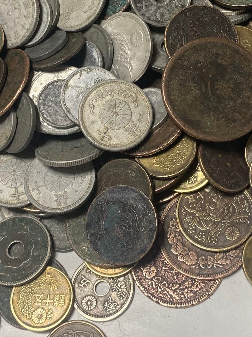 古銭 銅貨・黄銅貨・青銅貨・白銅貨・ニッケル貨錫貨アルミ貨など3.1㎏NO.61