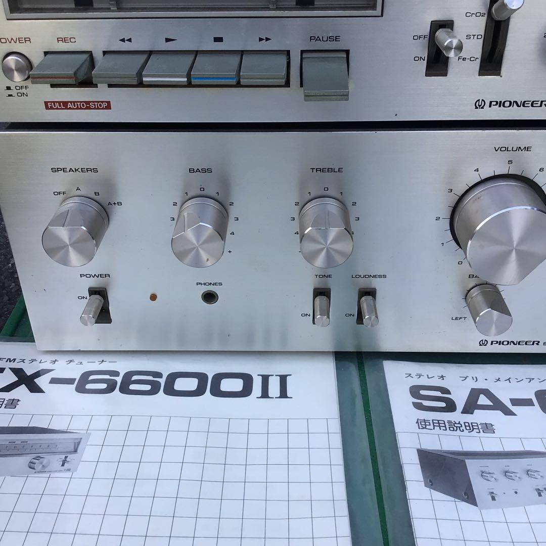 Pioneer オーディオ機器　パタパタ時計　セット チューナー　デッキ　アンプ