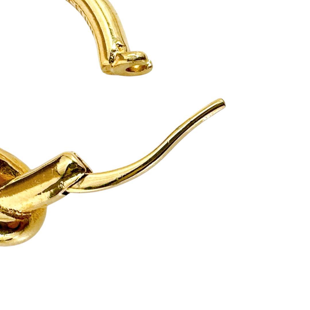 セリーヌ 片耳 ノット スモールフープ ピアス ゴールドフィニッシュ GOLD