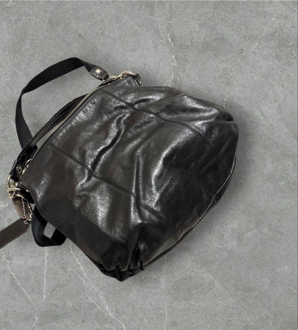 COACH POPPY コーチ 2way ショルダーバッグ ブラック Y2K