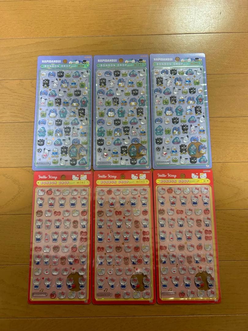 【正規品】ボンボンドロップシール サンリオmini 7種類×3セットまとめ売り