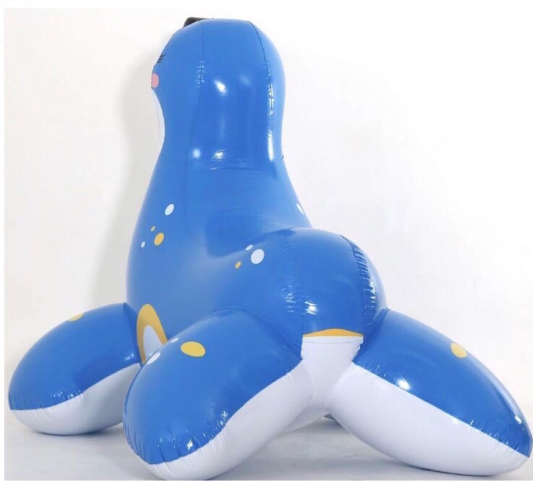 アザラシ　ブルー　ツヤあり　フロート　空気ビニール風船　浮き輪　レア　希少