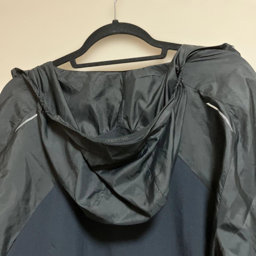 SALOMON フード付きウィンドブレーカー Mサイズ ブラック