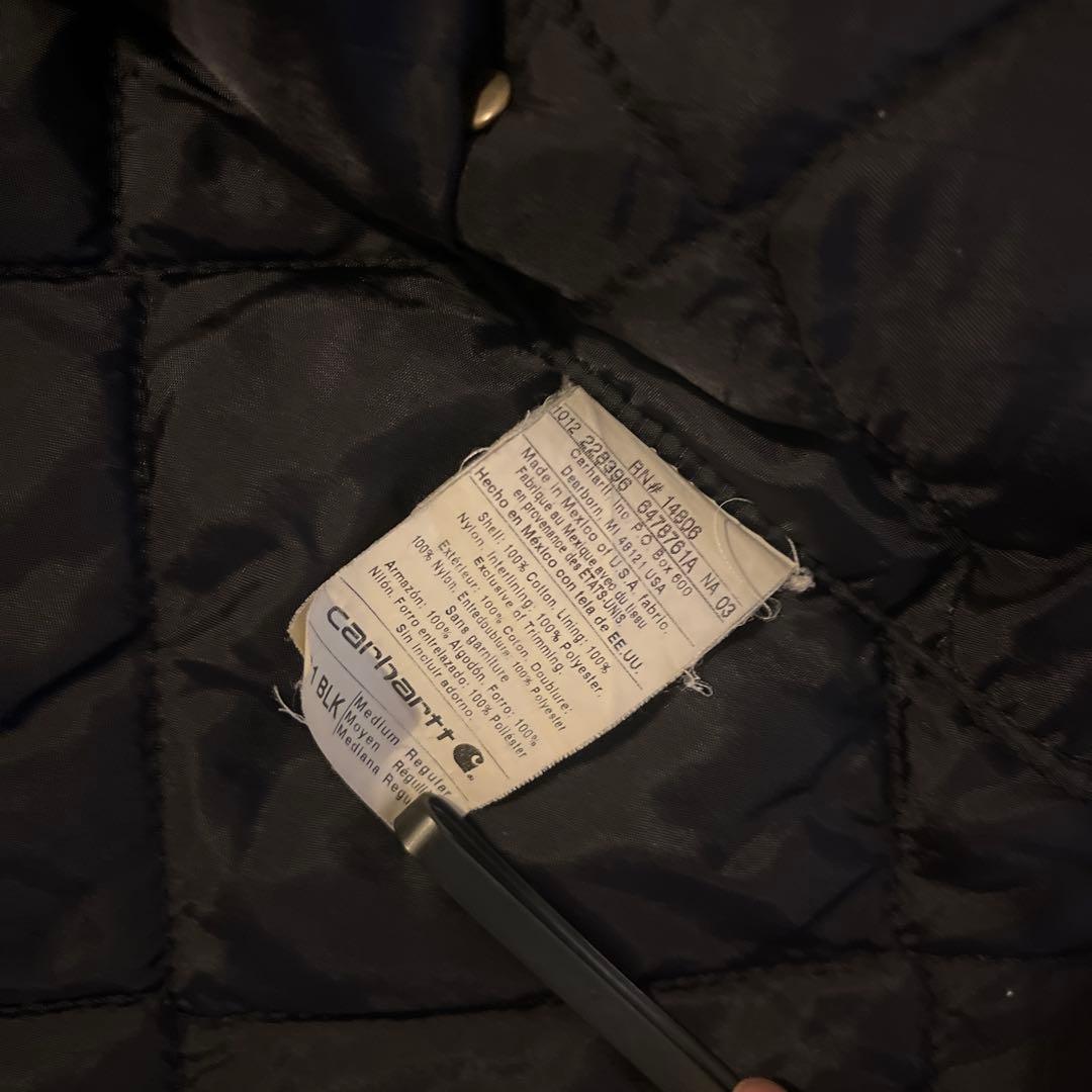 carhartt ベスト カーハート ダックベスト ブラック キルティング　古着