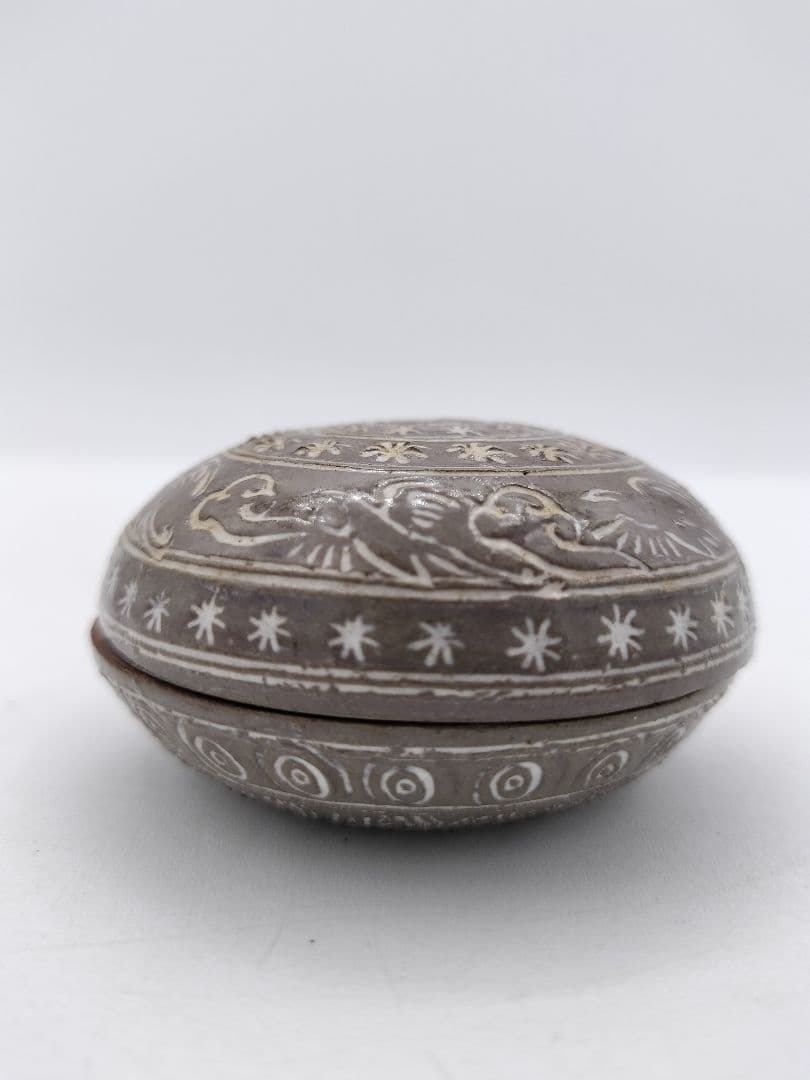 c447 香合 三島 中里茂右衛門 木箱 茶道具 古物