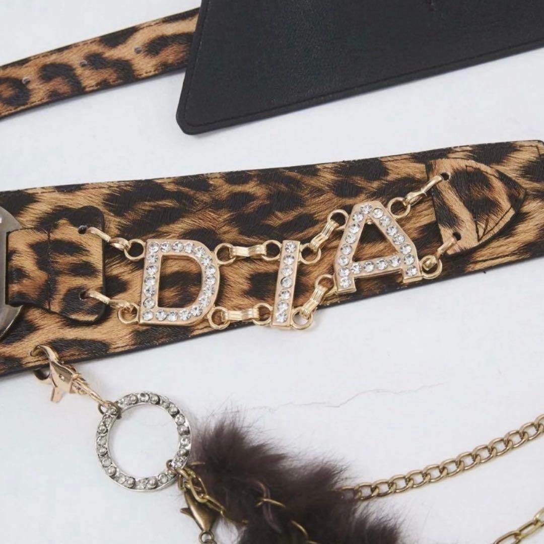 新品 2本セット d.i.a. ダイヤ Y2K ムーンバックルベルト レオパード