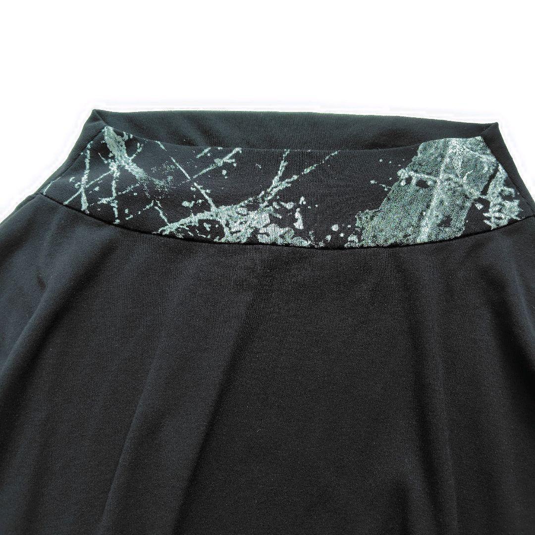 22SS 美品 芽風 センソユニコ ジャガード墨絵 アシンメトリーワンピース