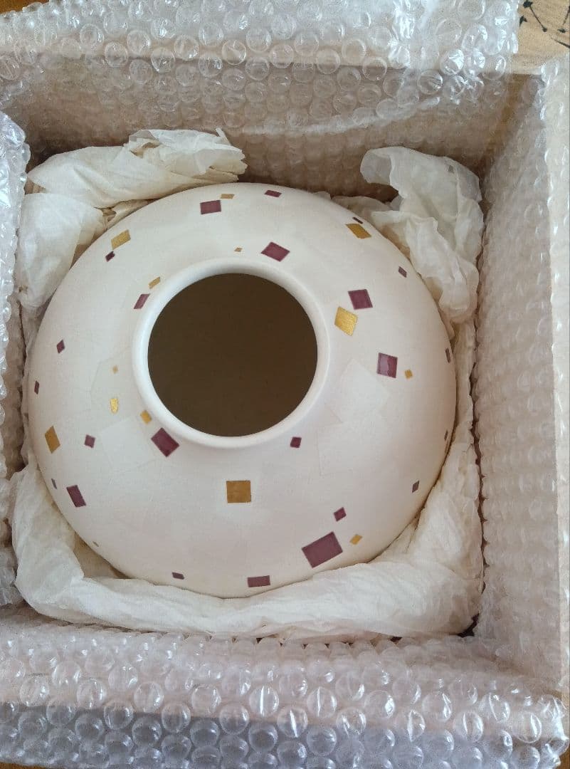 寺本守作　花器　真珠光彩