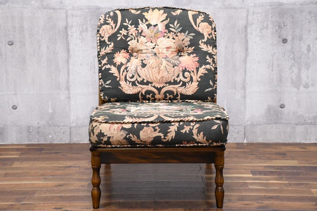 EHK26 オールドカリモク コロニアル 肘無椅子 イージーチェア ラウンジ