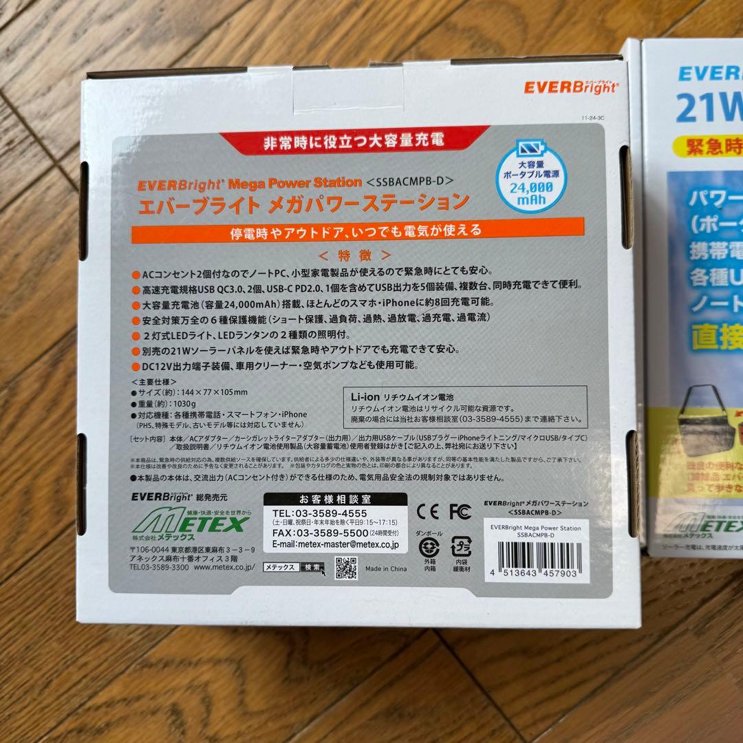 エバーブライト　メガパワーステーション・ソーラーパネル　メガパネ　21W