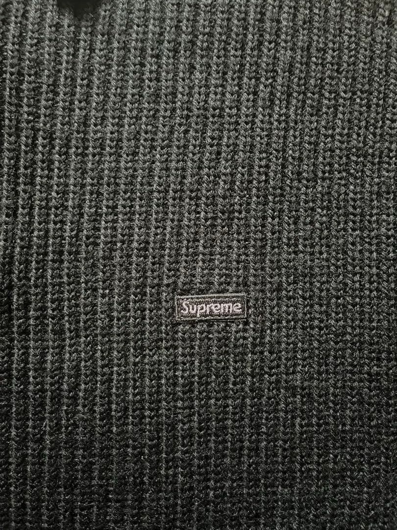 Supreme☆ブラック☆Small Box Polo Sweater