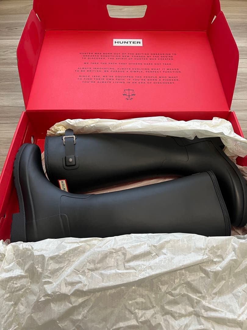 Hunter ハンター レディース ロングレインブーツ- ブラック