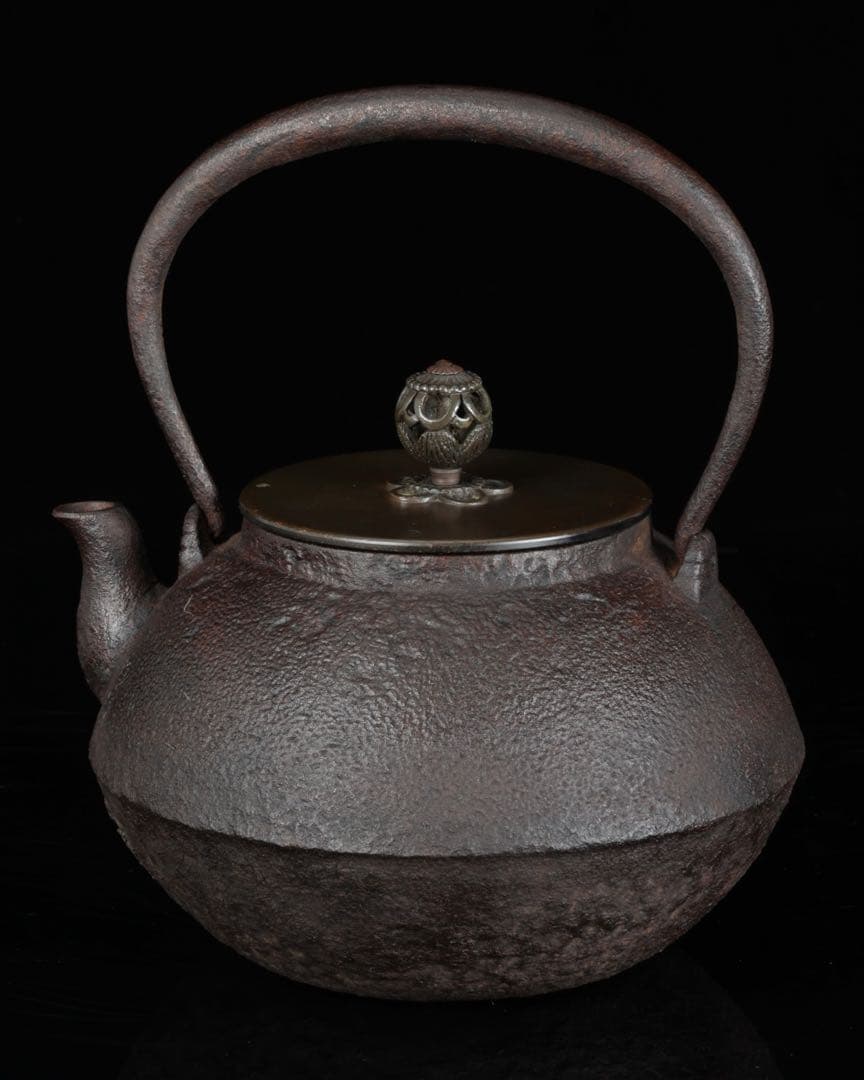 時代物【釜師 大西浄清】鉄瓶 在銘 茶道具 湯沸 煎茶道具 古美術 骨董品