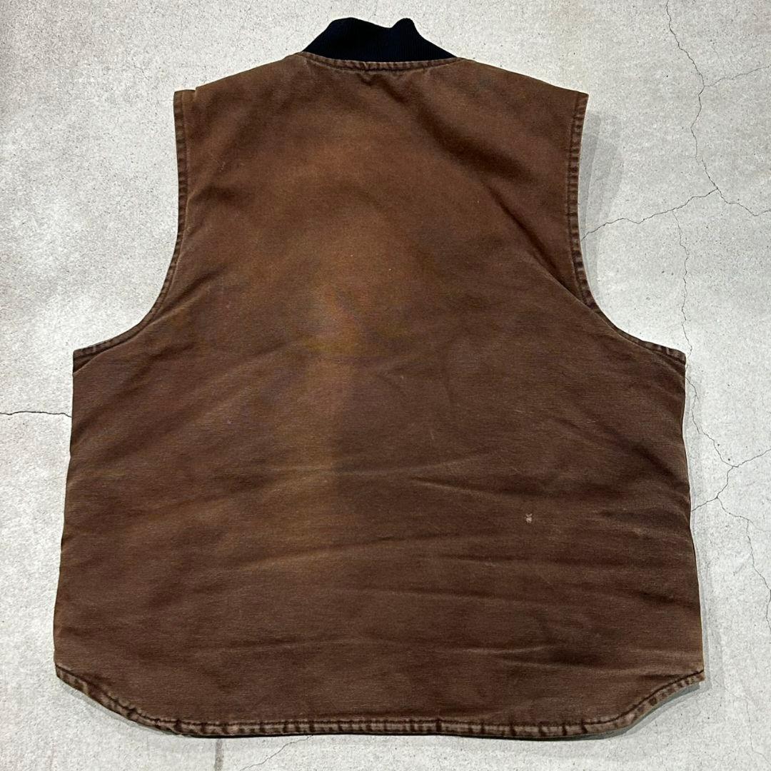 カーハート　タッグベスト　希少ブラウン　USA製