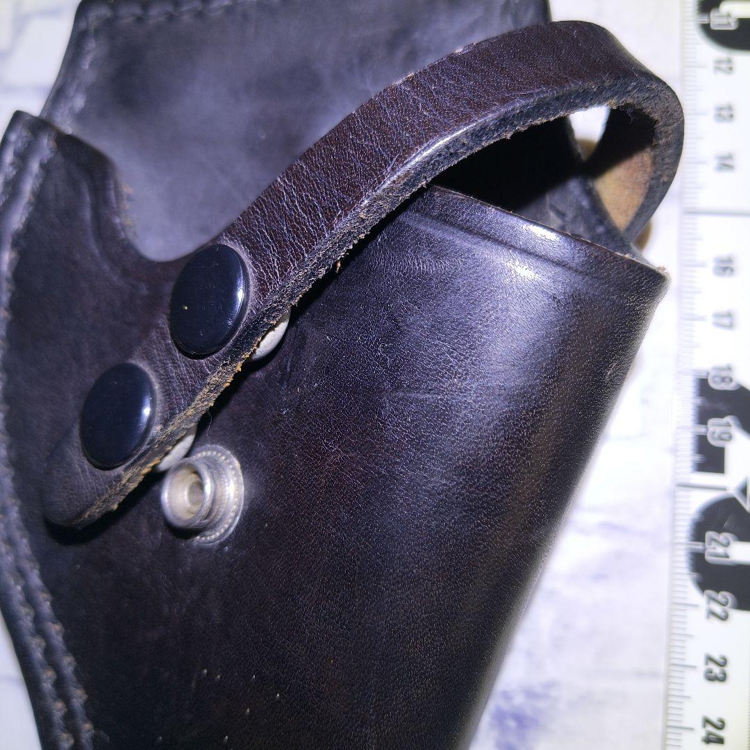 レザー 黒色 ホルスター 昭和レトロ