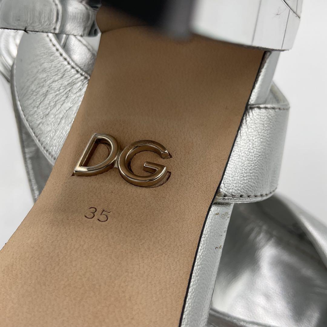 ドルチェ＆ガッバーナ D＆Ｇ サンダル シルバー 22〜22.5 箱付