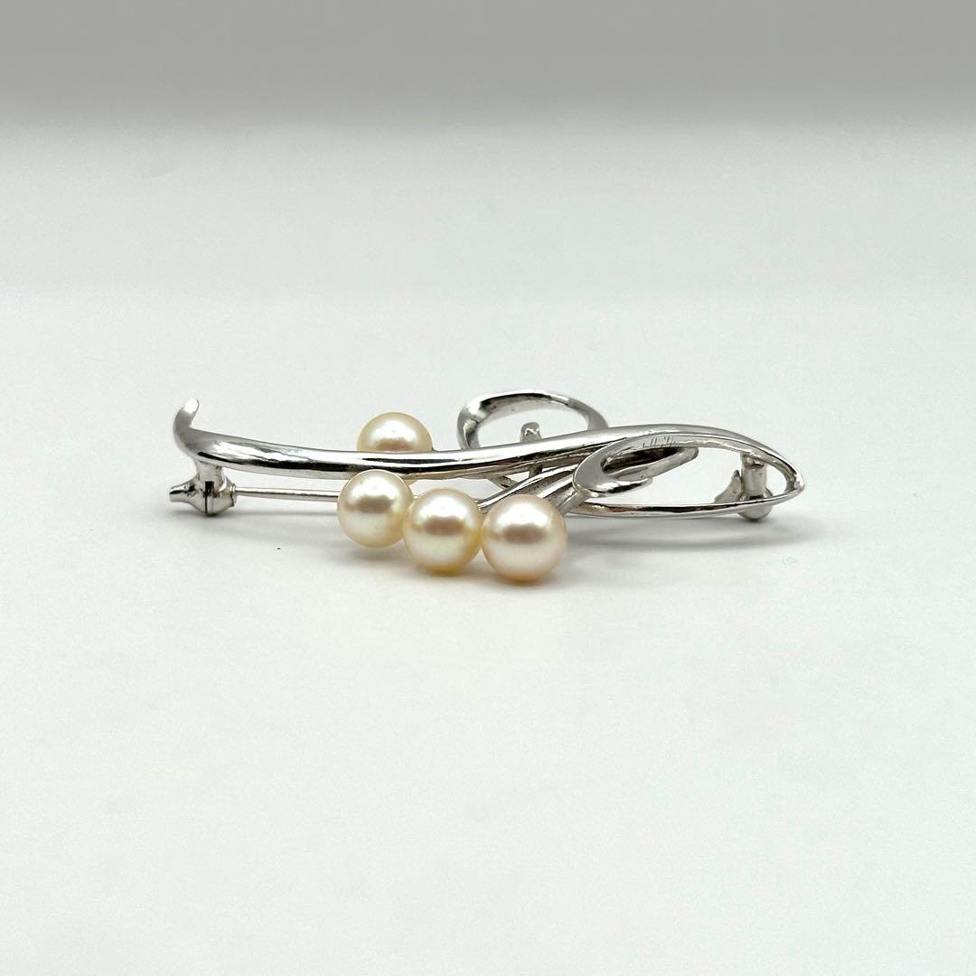MIKIMOTO ミキモト ブローチ パール アコヤ真珠 SILVER
