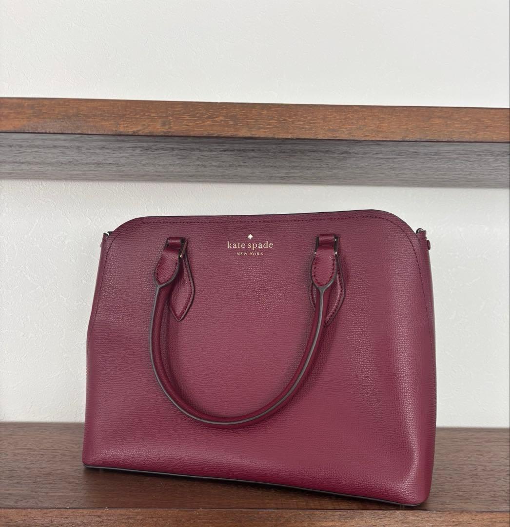 kate spade ボルドー　2wayバッグ　ショルダー　ハンドバッグ　美品