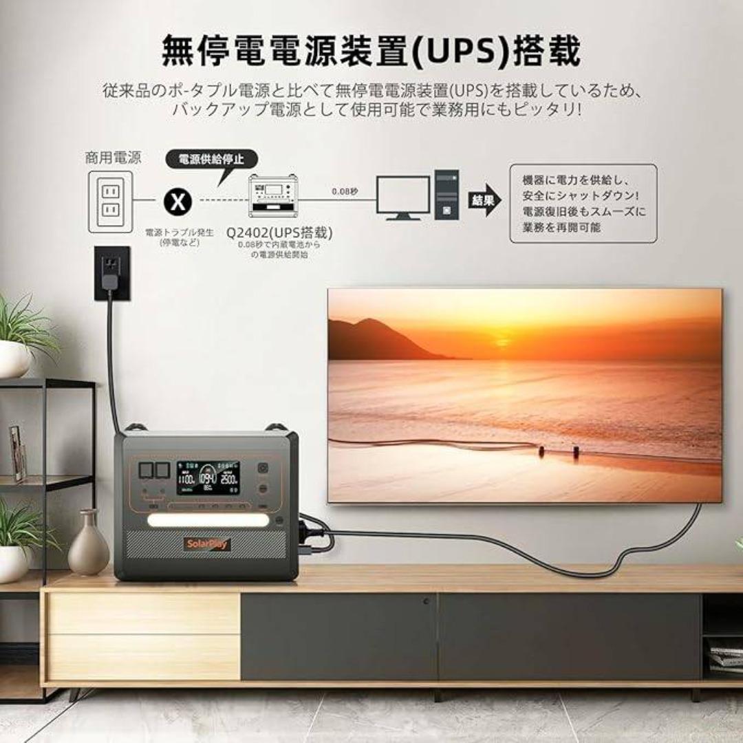お買い得 新品未開封　大容量 ポータブル電源 2300Wh Solarplay