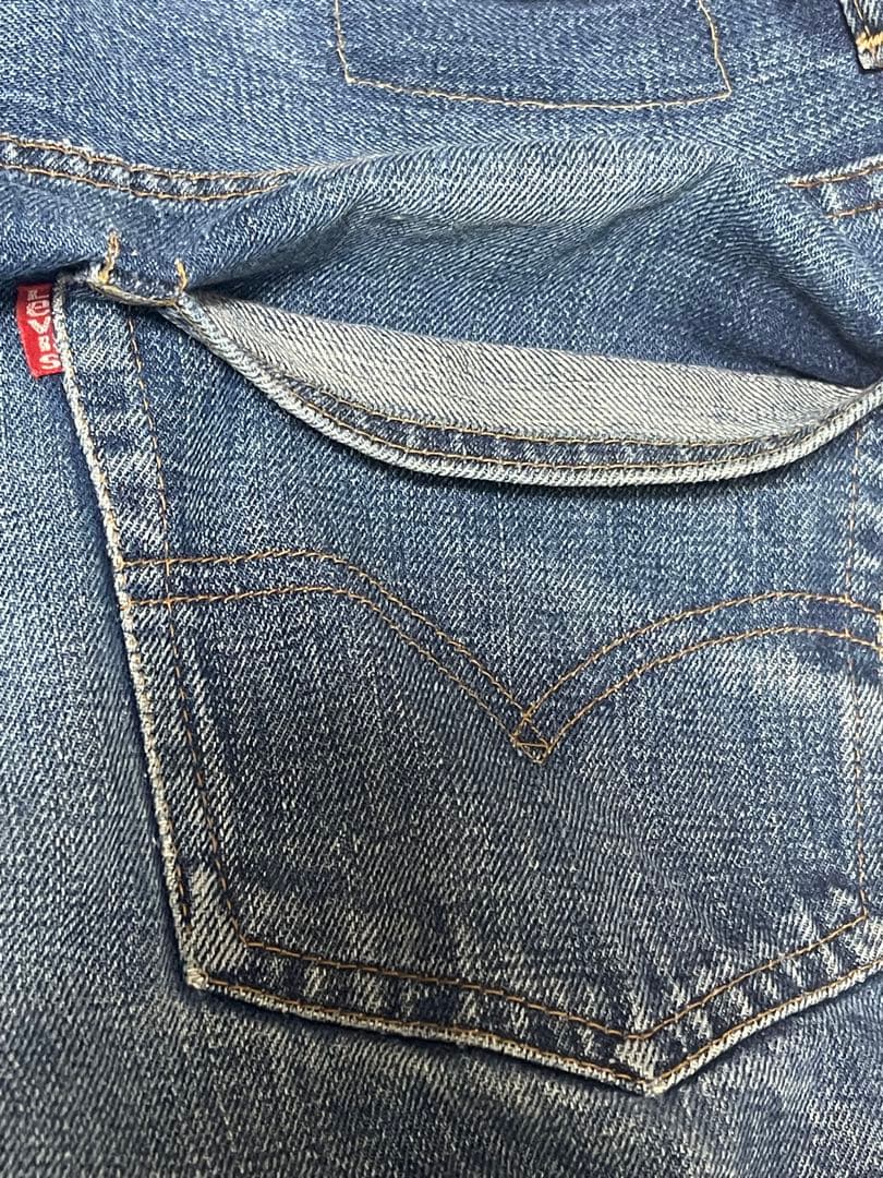 70s Levis 66前期 517 逆さ®︎タブ ボタン裏2 シングルステッチ