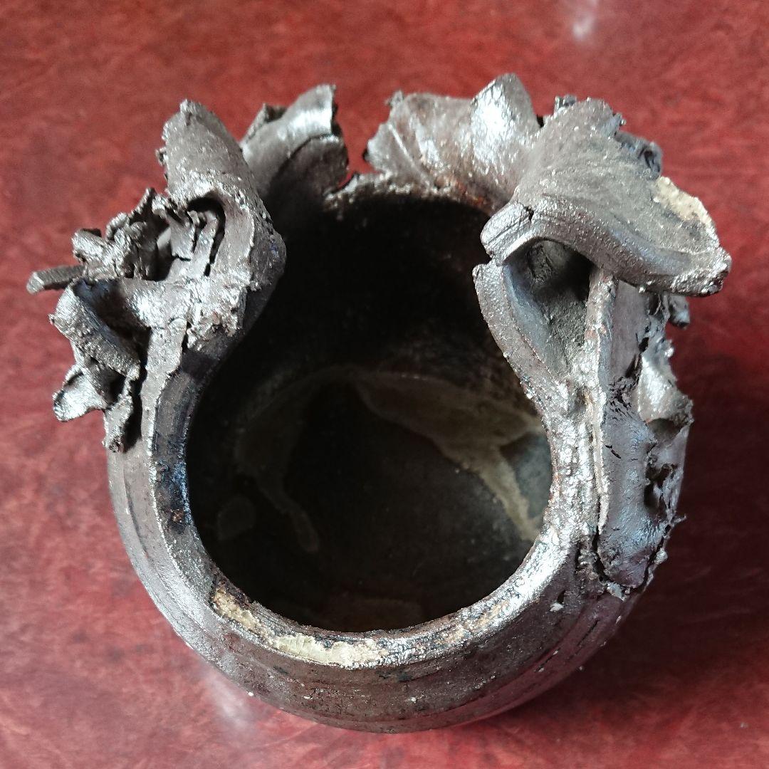 益子焼 変わり花瓶 未使用品