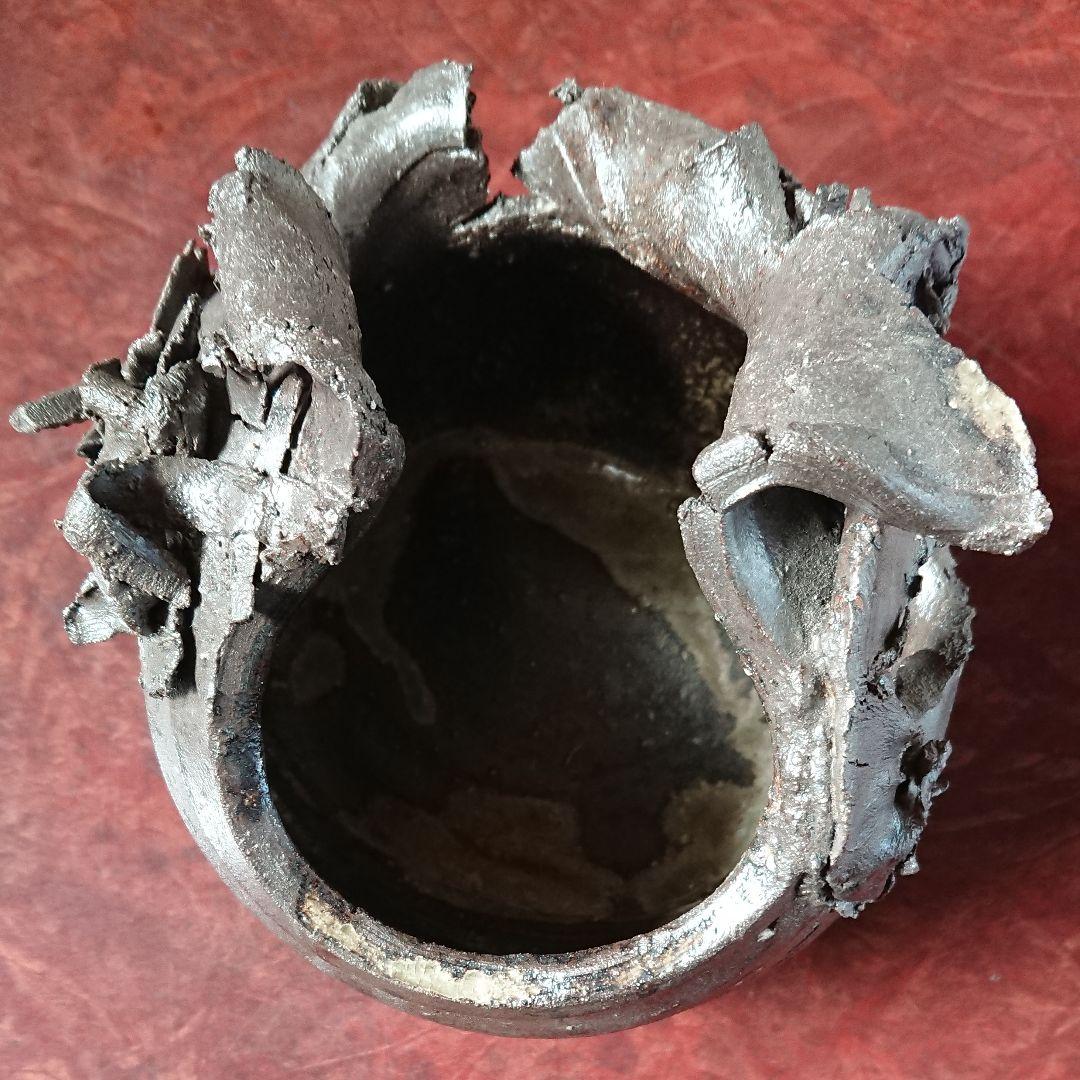 益子焼 変わり花瓶 未使用品