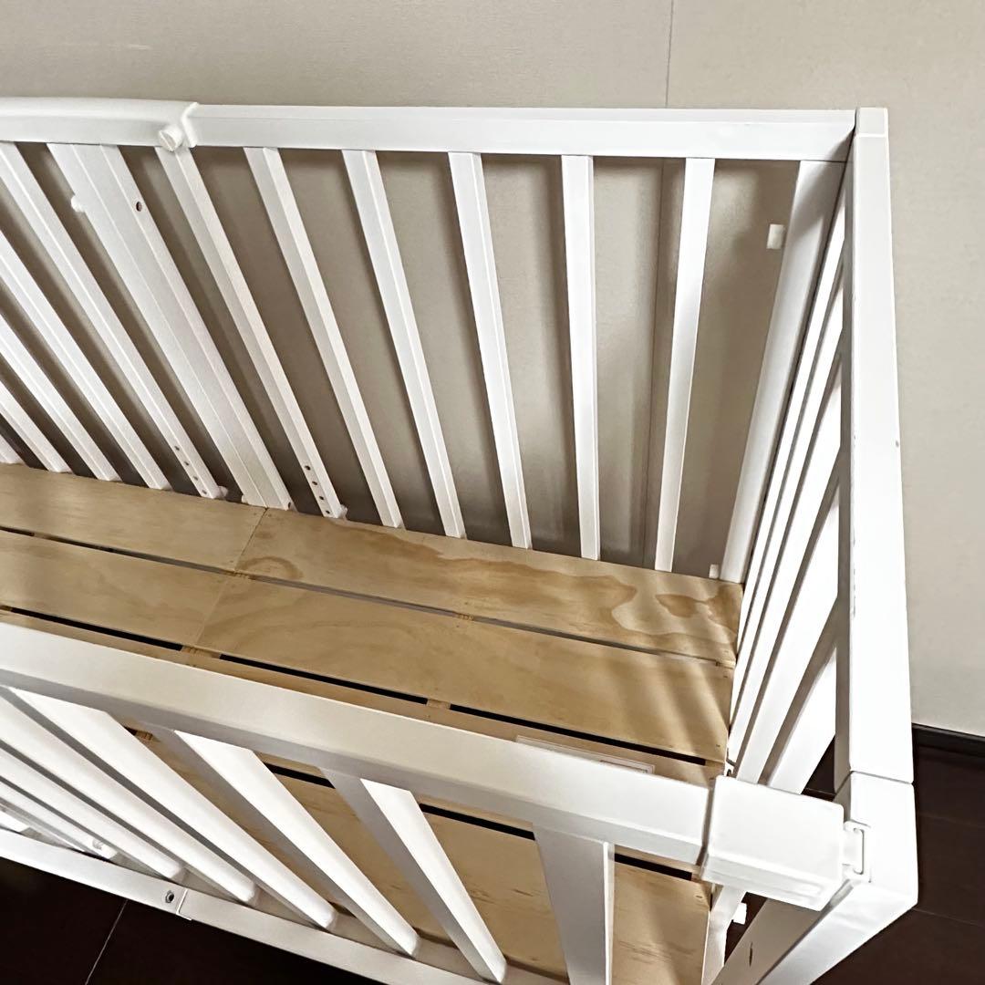 そいねーるIII ホワイト　ベビーベッド （マットレス無し）