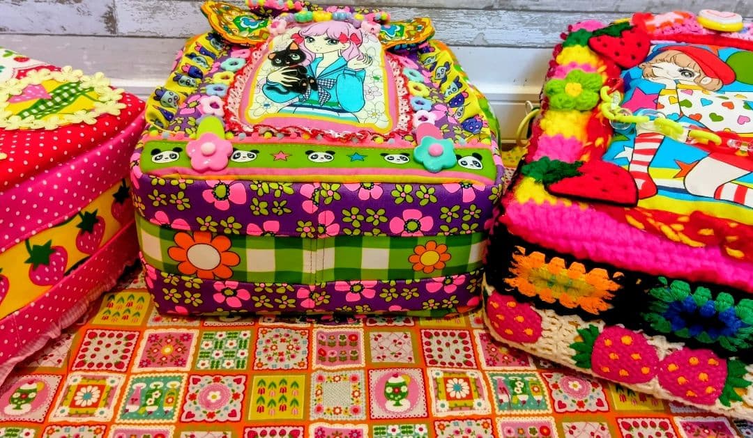 昭和レトロおとめちっくアイドル♡ハンドメイドバッグ♡