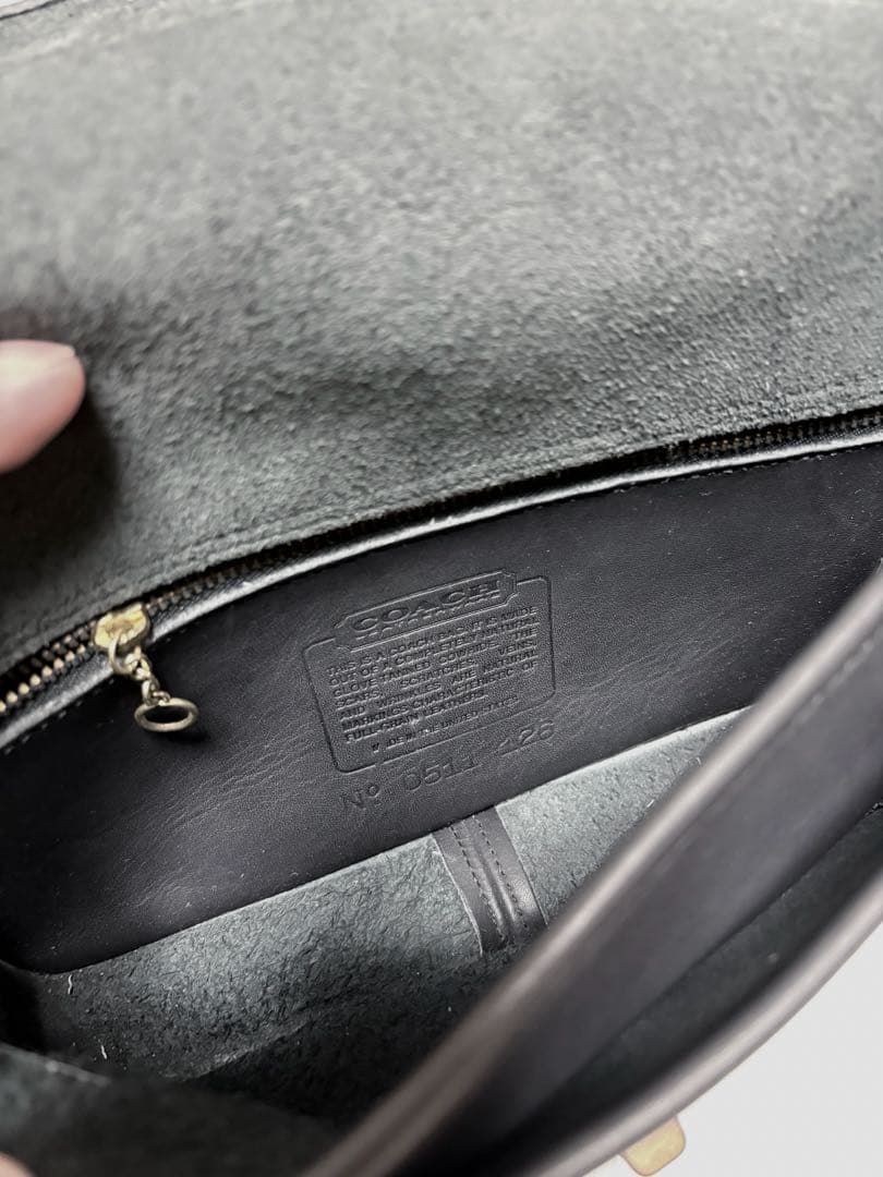 ✨美品✨　オールドコーチ　COACH黒 レザー ショルダーバッグ