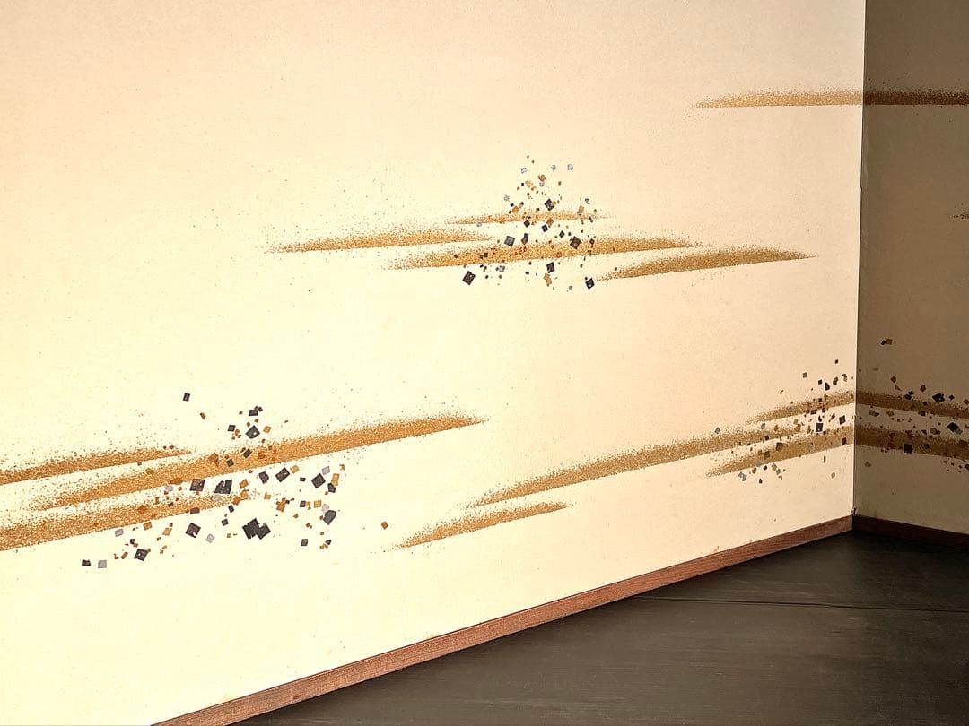 割引❗️「母」 即中斎好 金銀箔 金砂子 風炉先屏風 総張 桑縁 紙箱（206③）