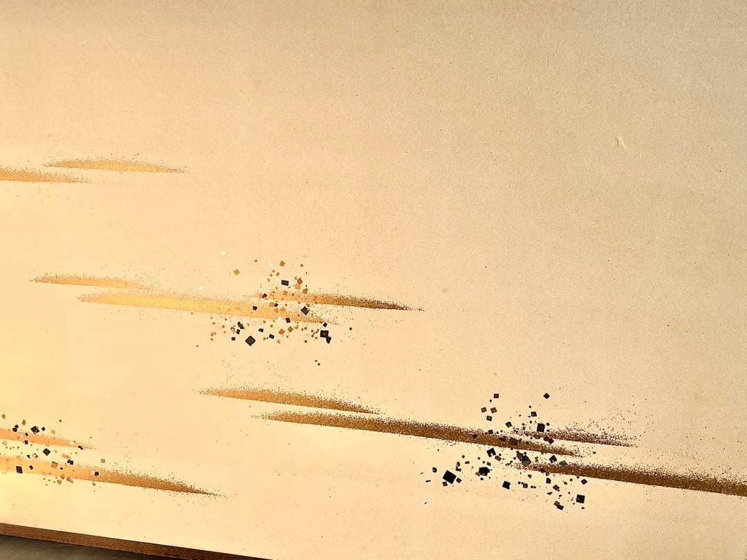 割引❗️「母」 即中斎好 金銀箔 金砂子 風炉先屏風 総張 桑縁 紙箱（206③）