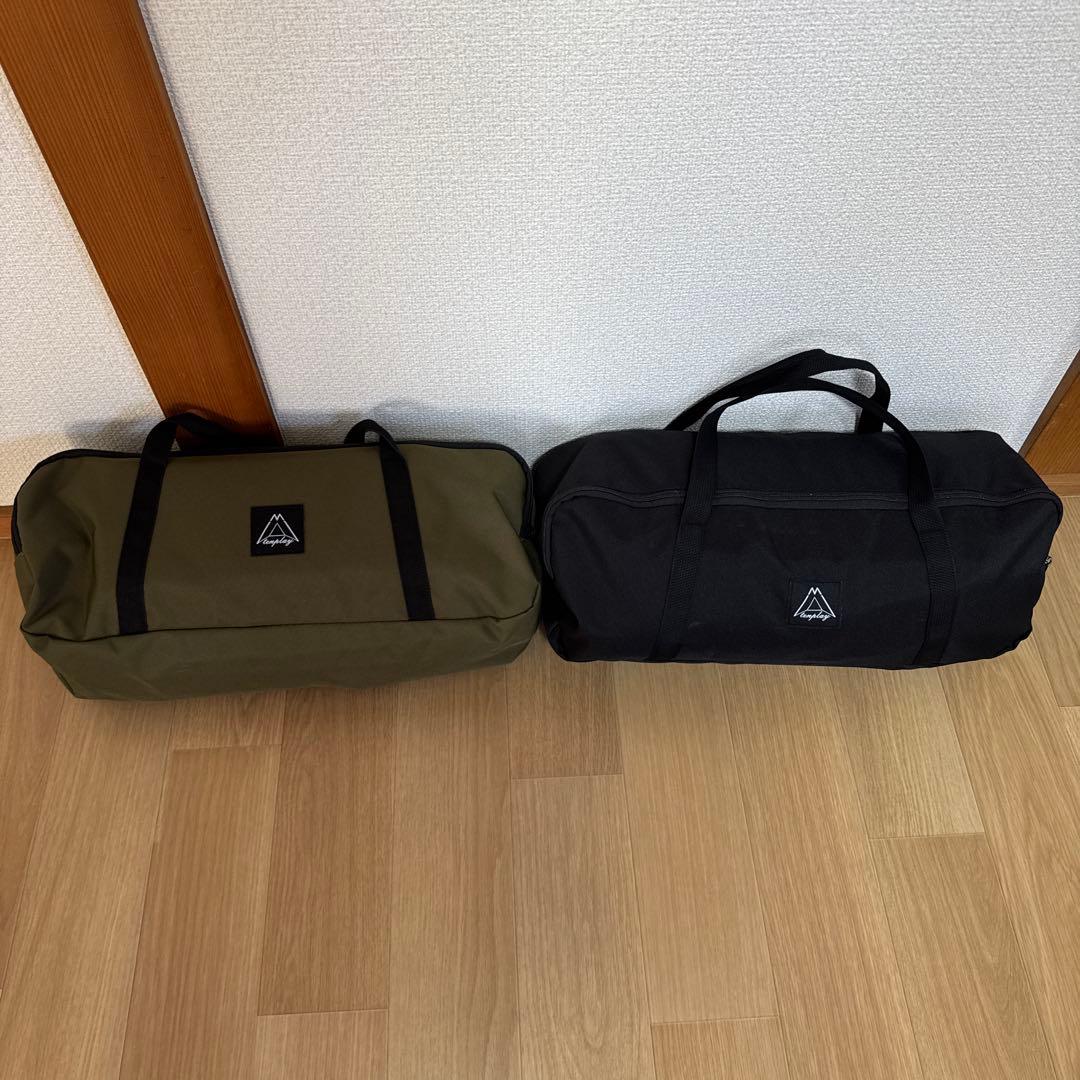 【2セット】Tenplay リクライニングチェア　黒　ミリタリーグリーン