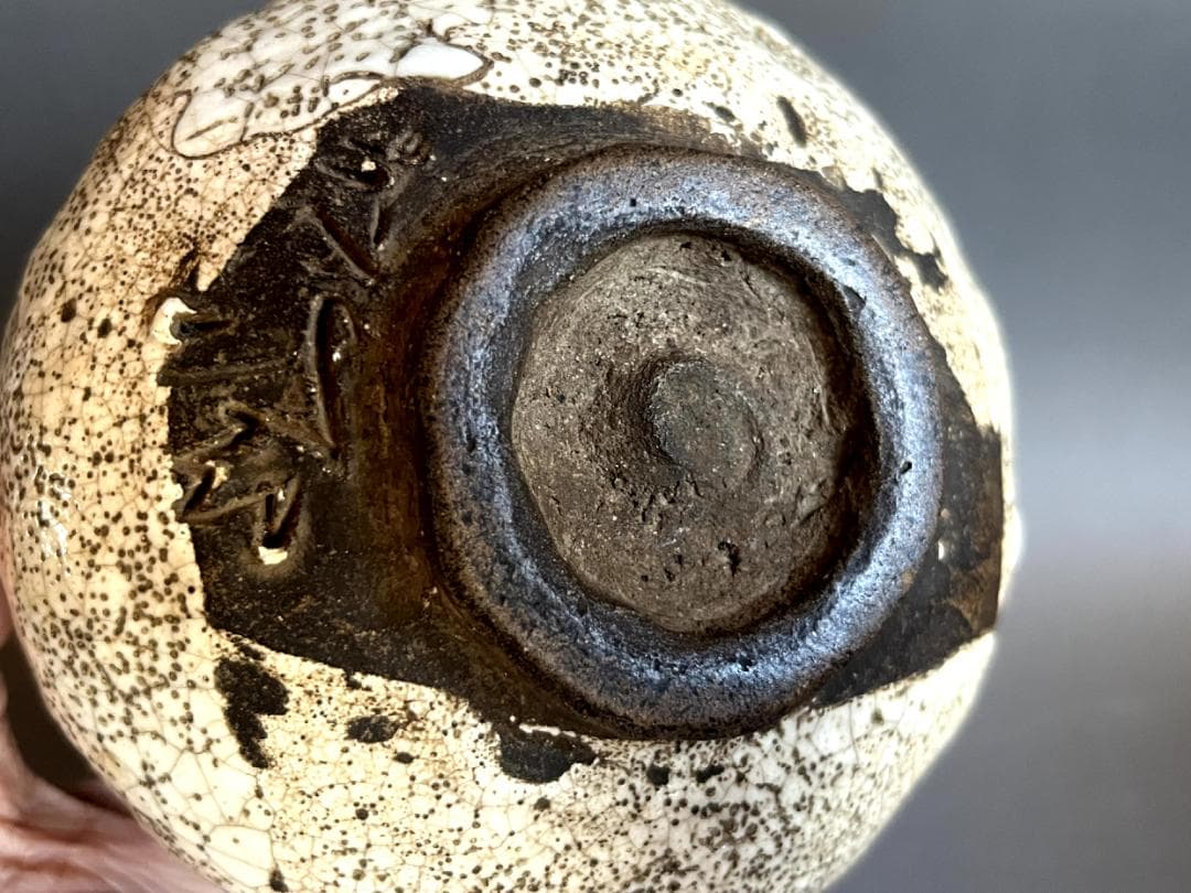 茶碗■かなり古い時代物の白釉茶碗 江戸期 古茶碗 時代物 骨董品■