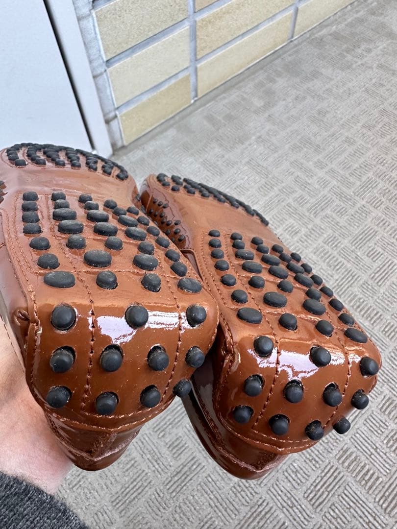 ❣️TOD'S トッズ❣️ローファー　エナメル　ベロア　リボン38.5 38 1/2