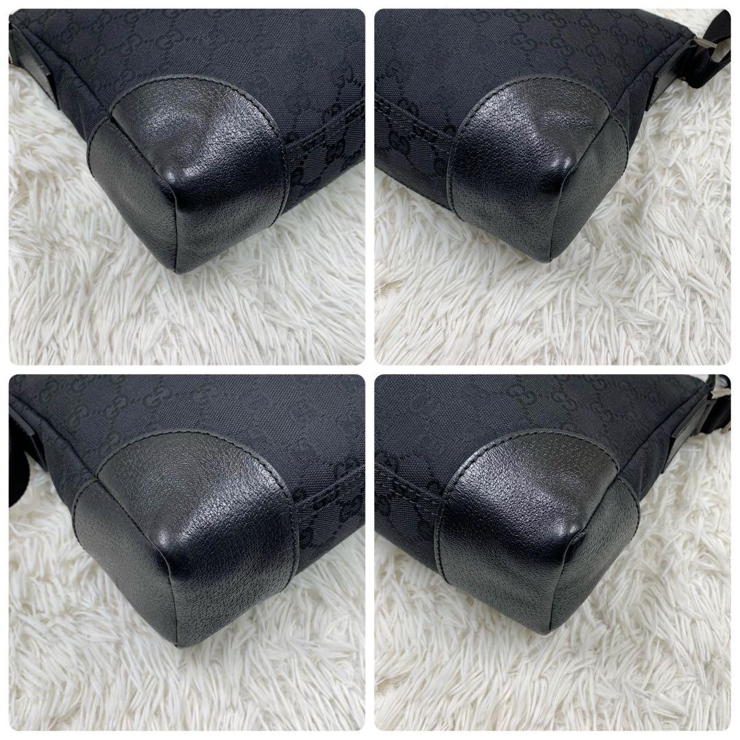 【✨極美品✨】グッチ ショルダーバッグ GGキャンバス ブラック