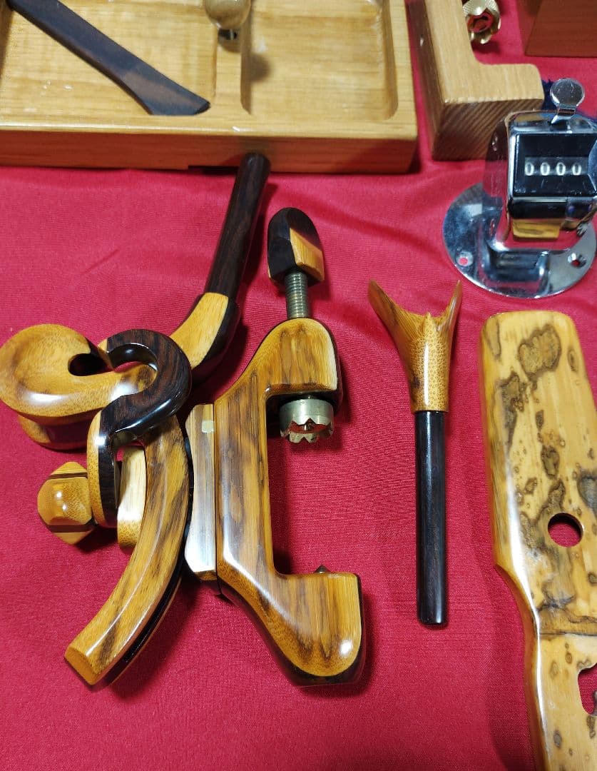 ヘラブナ釣り・希少黒檀竹夢釣万力★竿枕★希少な(夢釣)竹オカユウドン絞り159