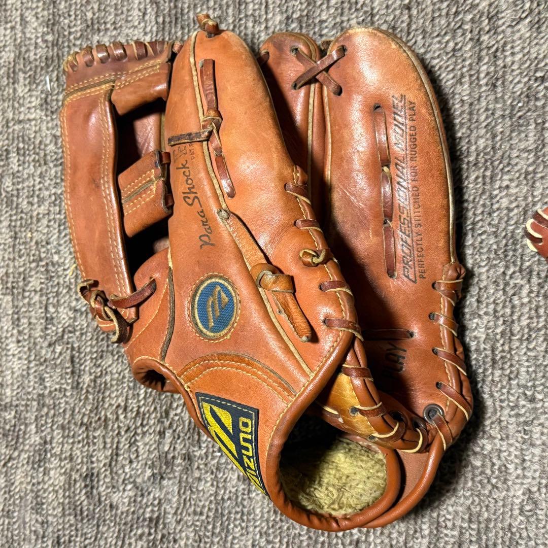 Mizuno ブラウンレザーグローブ 4点